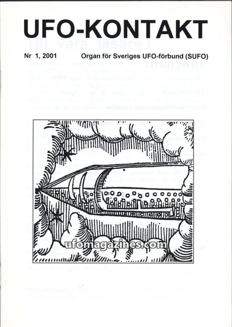 Cover of UFO Kontakt (Sune Hjorth) issue 1: UFO-KONTAKT