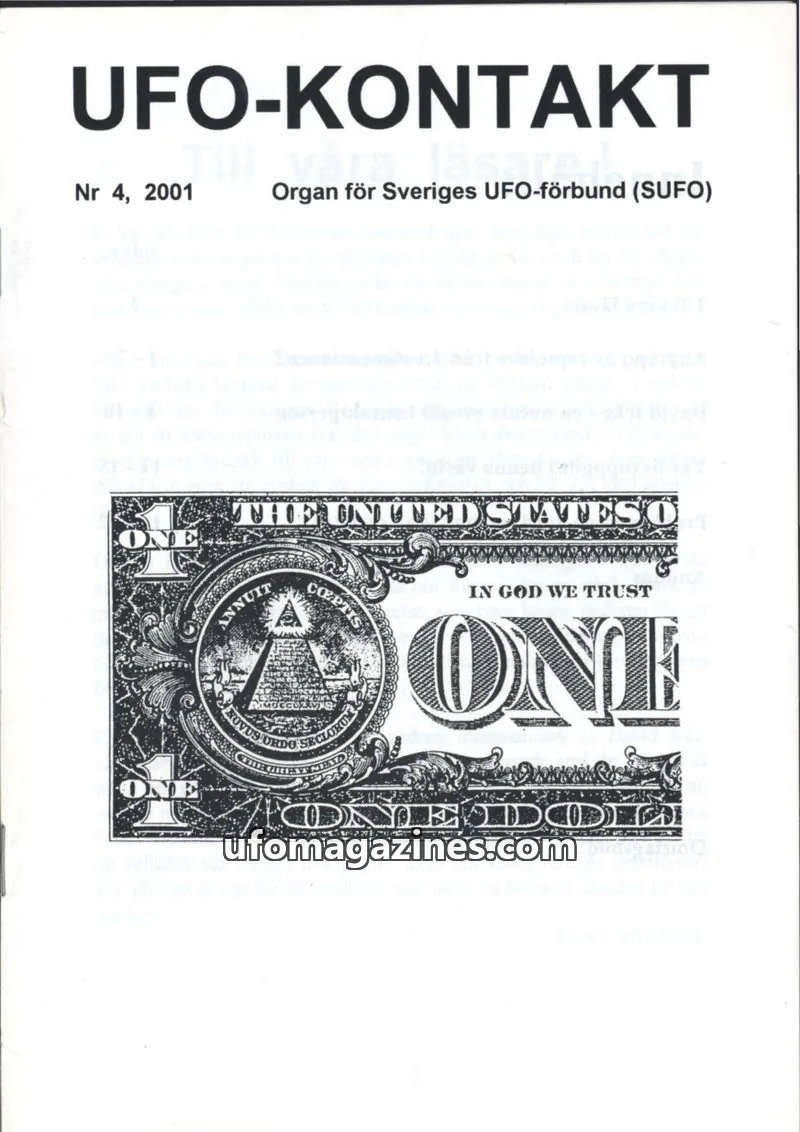 Cover of UFO Kontakt (Sune Hjorth) issue 4: UFO-KONTAKT