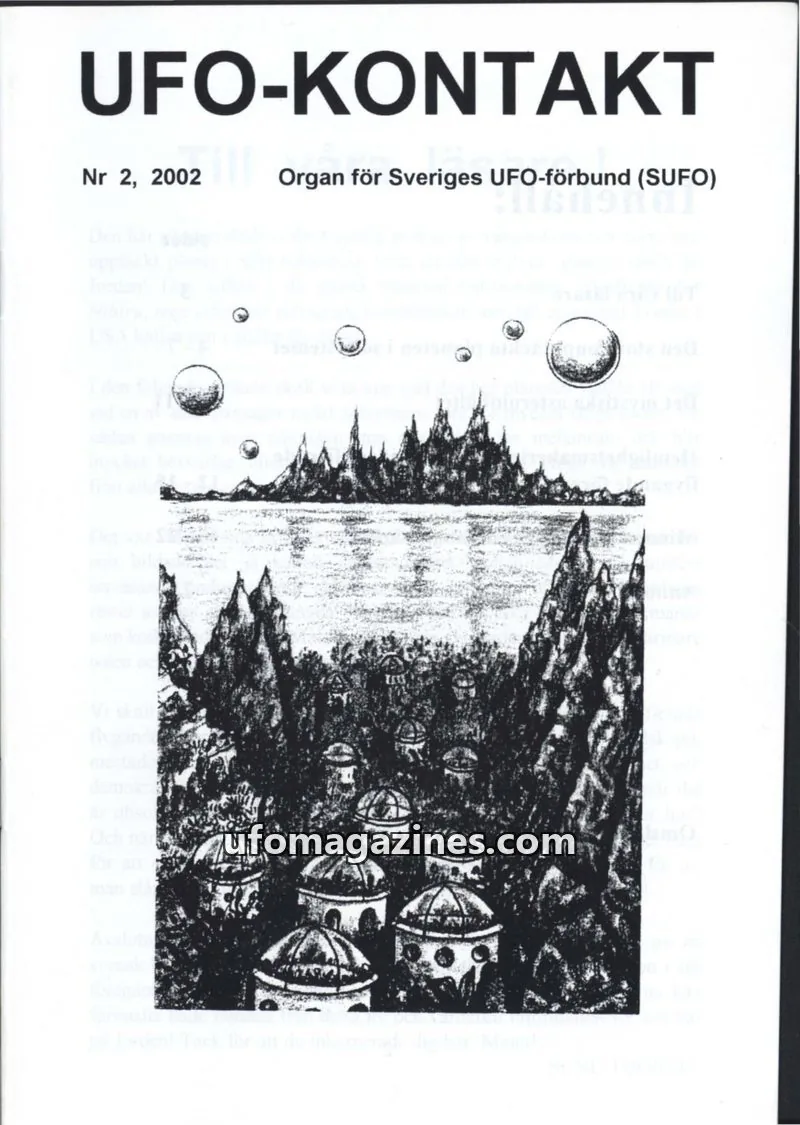 Cover of UFO Kontakt (Sune Hjorth) issue Nr 2, 2002: UFO-KONTAKT