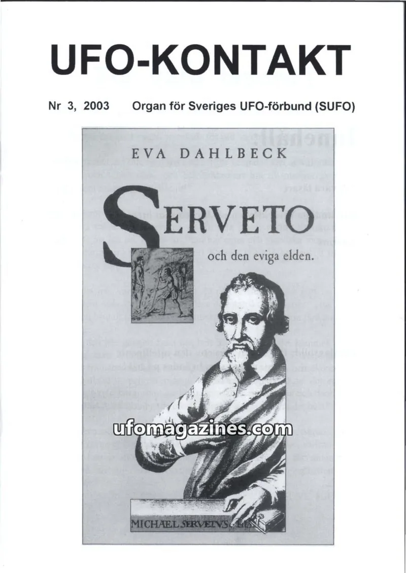 Cover of UFO Kontakt (Sune Hjorth) issue Nr 3, 2003: UFO-KONTAKT