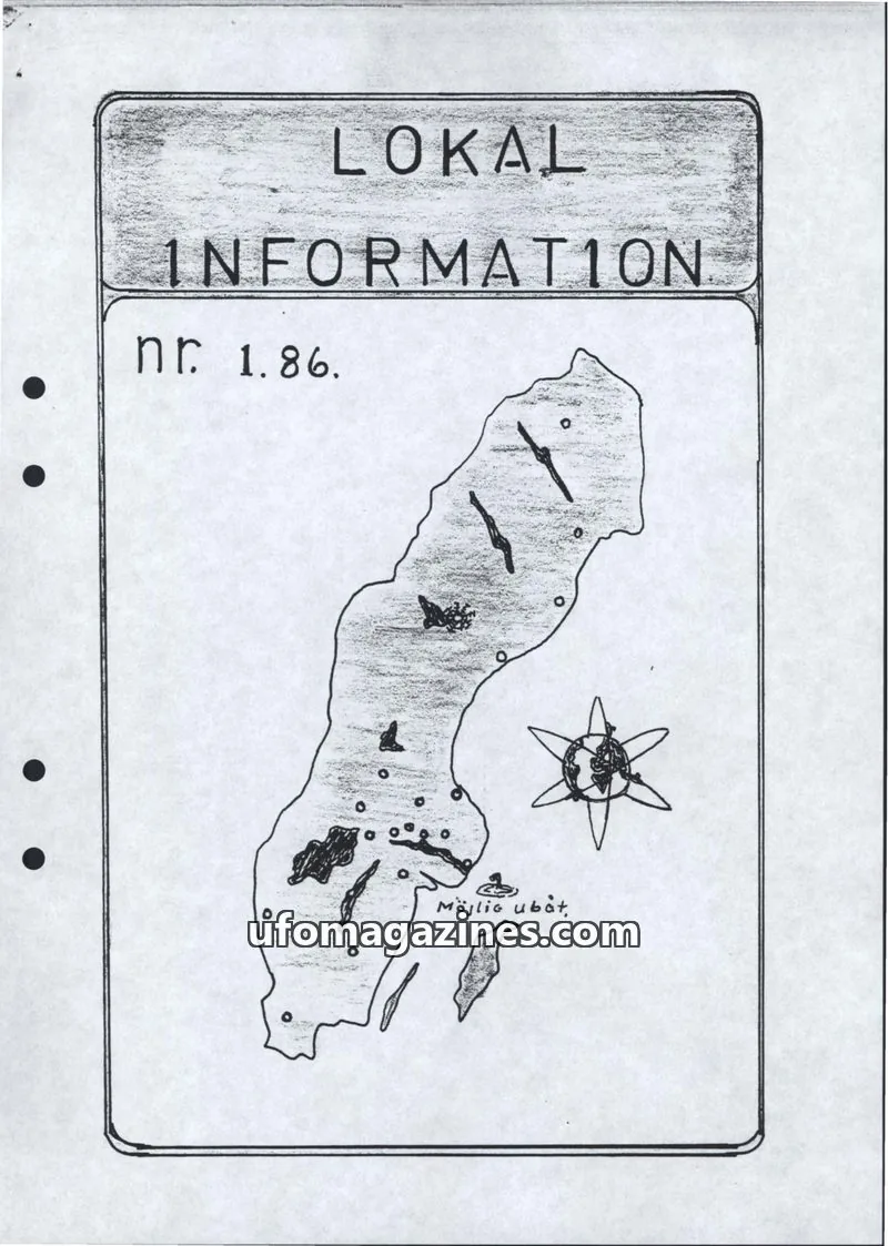 Cover of UFO Lokal Information (UFO-Sverige) issue 1.86.: LOKAL INFORMATION