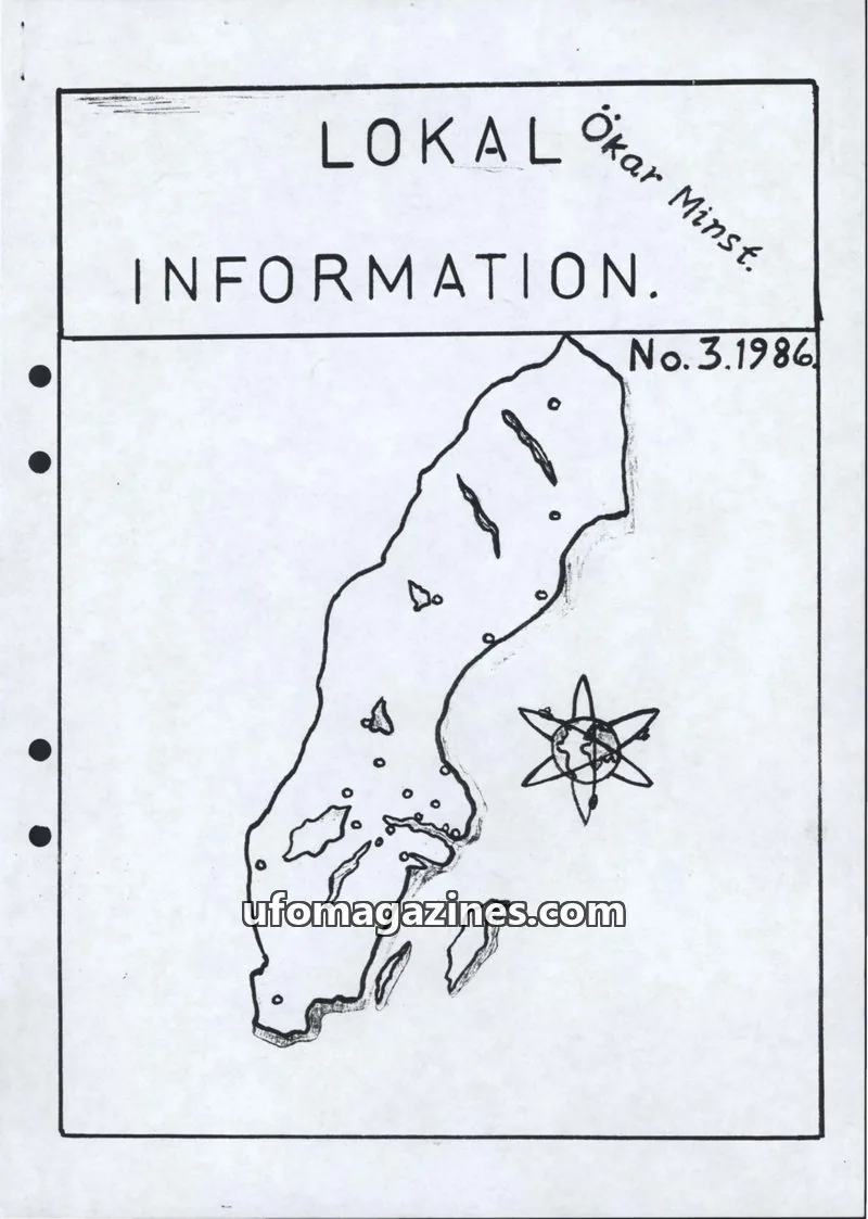 Cover of UFO Lokal Information (UFO-Sverige) issue 3.1986: LOKAL INFORMATION.