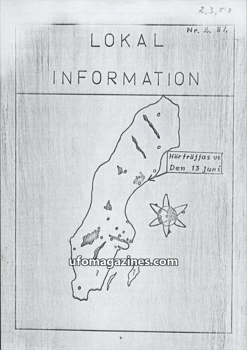 Cover of UFO Lokal Information (UFO-Sverige) issue 2: LOKAL INFORMATION