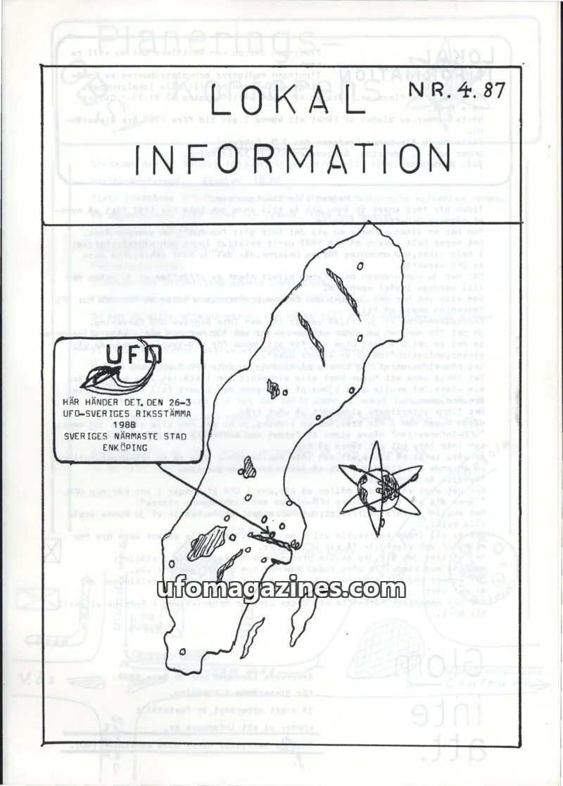 Cover of UFO Lokal Information (UFO-Sverige) issue 4.87: Planerings-Information