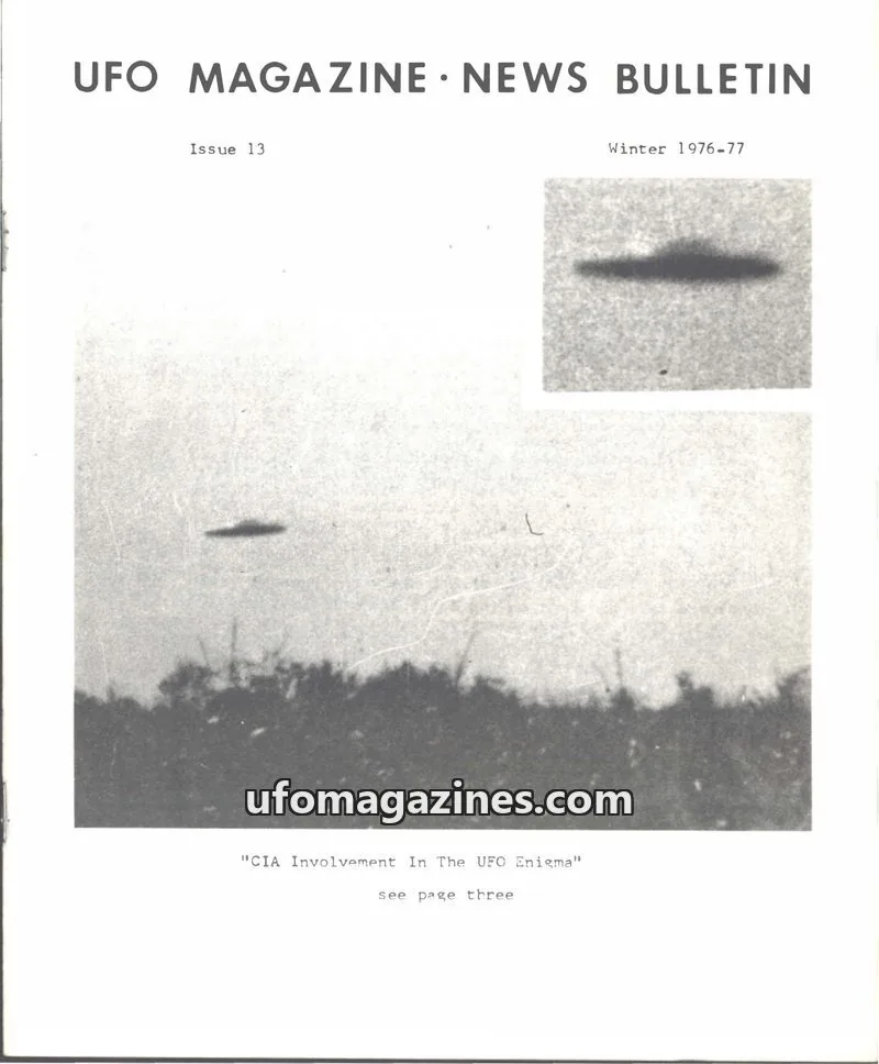 Cover of UFO Magazine (Hilberg) issue 13: UFO MAGAZINE NEWS BULLETIN