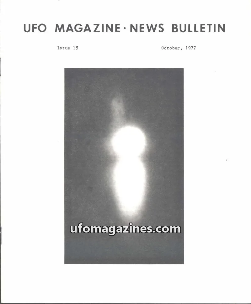 Cover of UFO Magazine (Hilberg) issue 15: UFO MAGAZINE NEWS BULLETIN