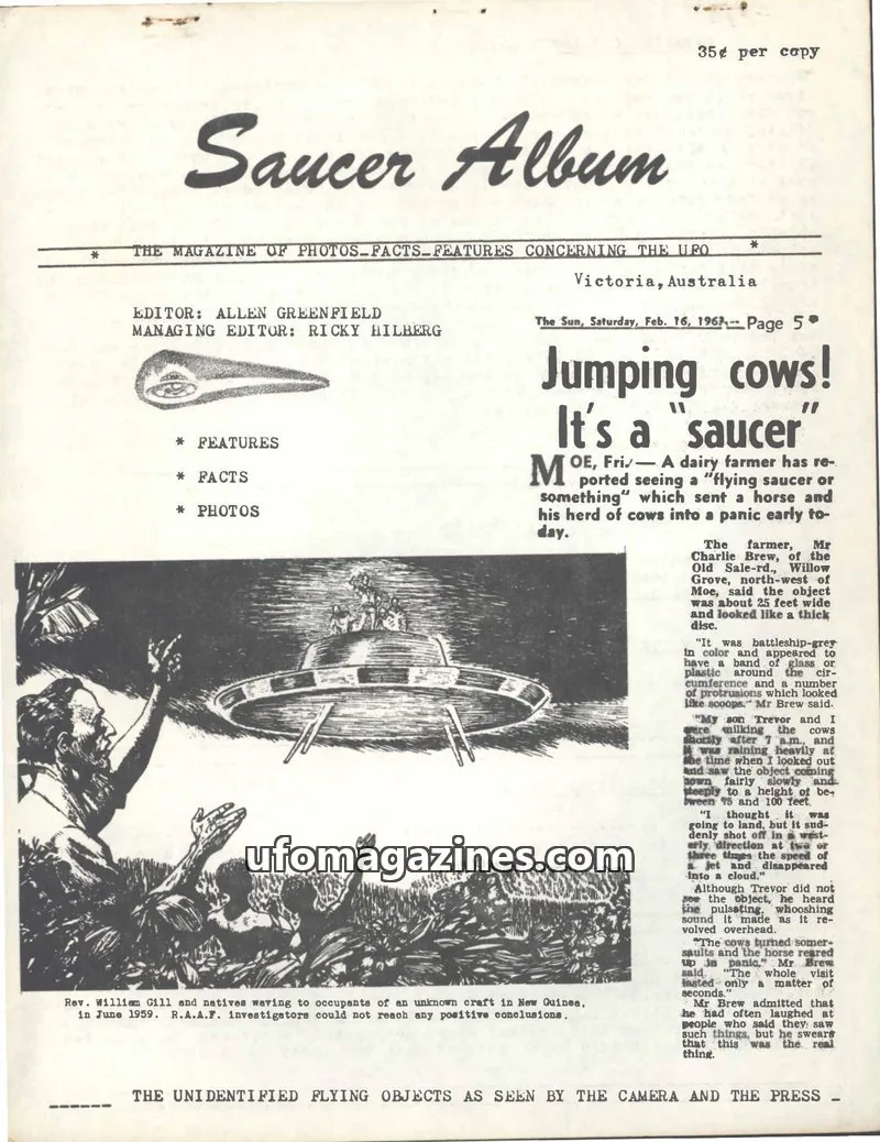 Cover of UFO Magazine (Hilberg) issue 5: Saucer Album