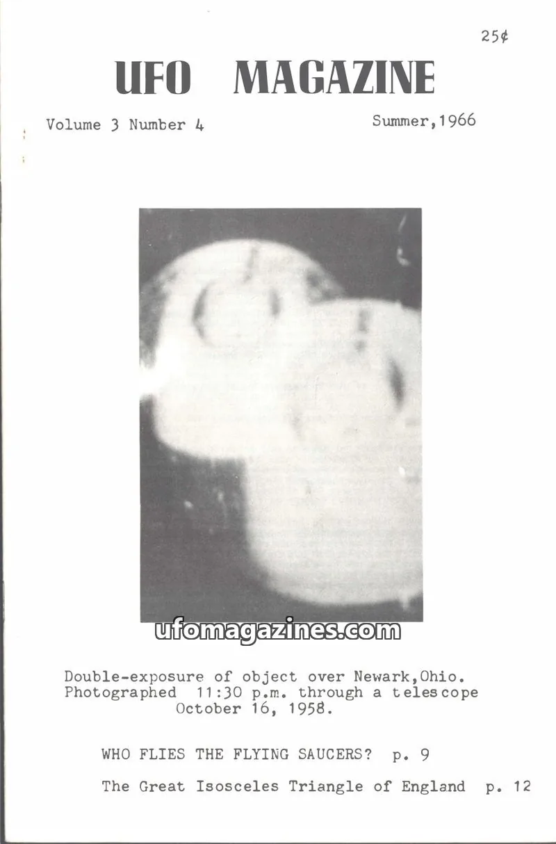 Cover of UFO Magazine Publications issue Volume 3 Number 4: UFO MAGAZINE