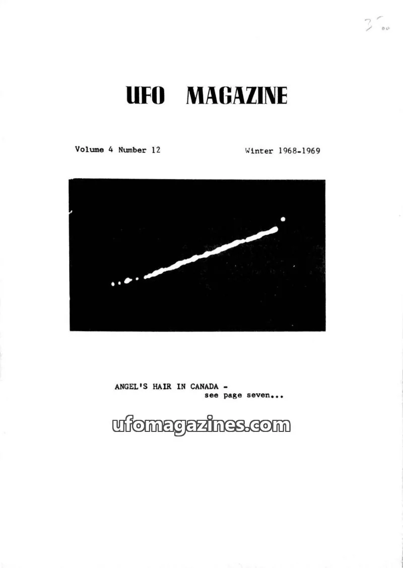 Cover of UFO Magazine Publications issue 12: UFO MAGAZINE