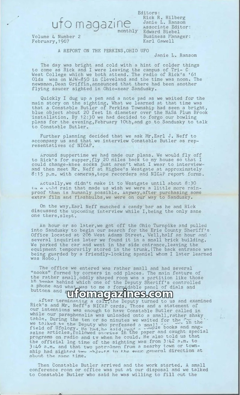 Cover of UFO Magazine Publications issue Volume 4 Number 2: UFO Magazine