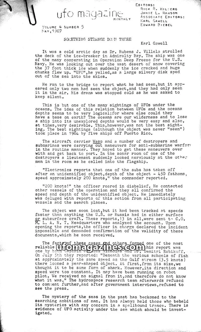 Cover of UFO Magazine Publications issue VOLUME 4 NUMBER 5: UFO MAGAZINE