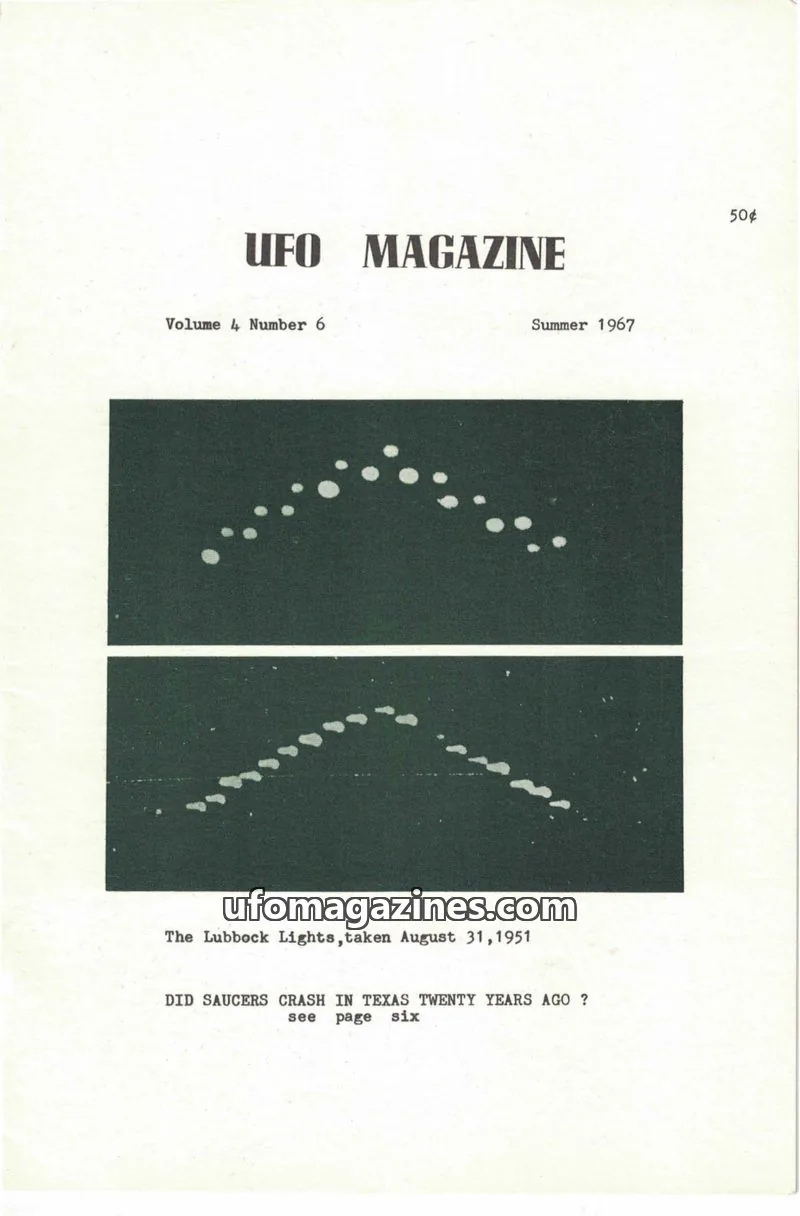 Cover of UFO Magazine Publications issue Volume 4 Number 6: UFO MAGAZINE