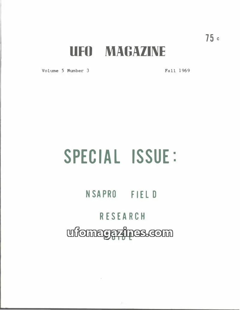 Cover of UFO Magazine Publications issue Number 3: UFO MAGAZINE