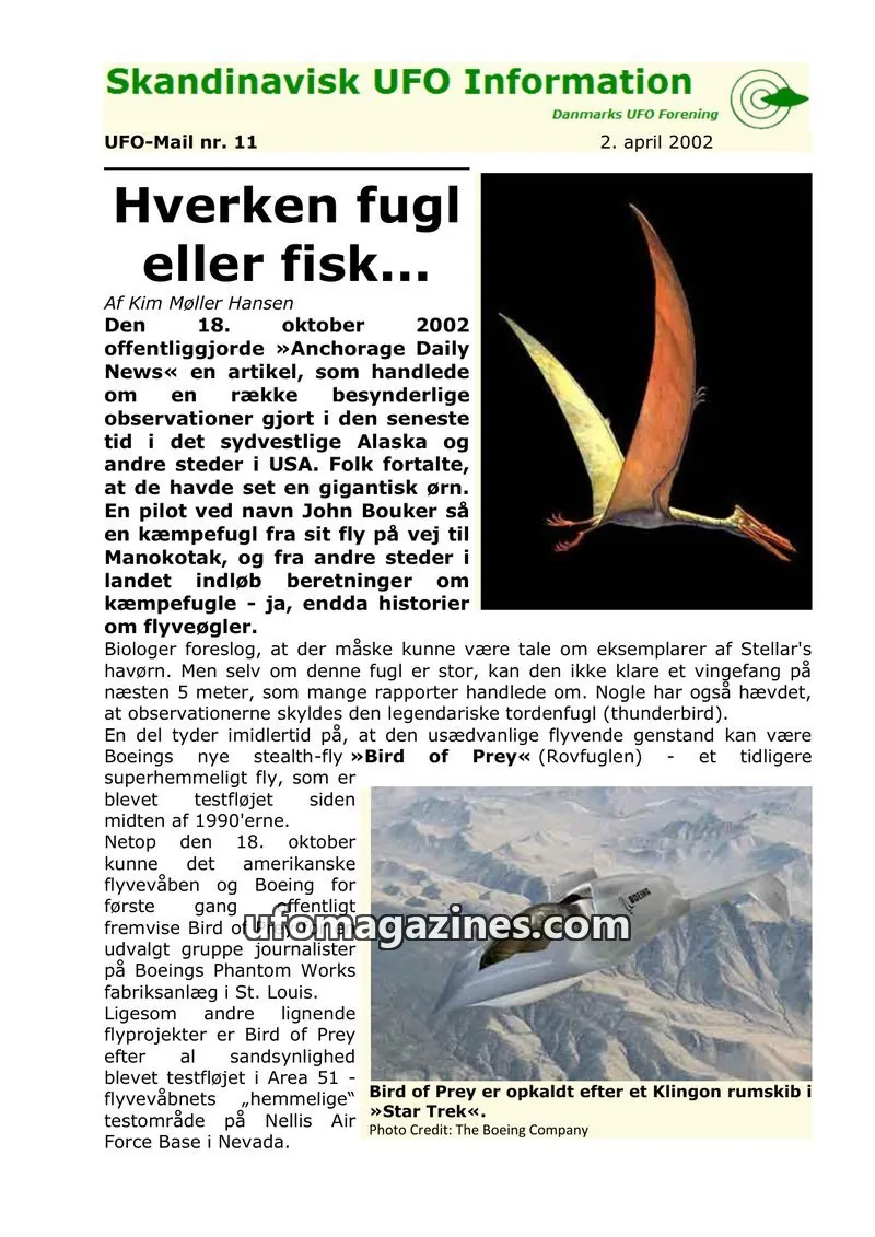 Cover of UFO Mail (SUFOI) issue 11: Skandinavisk UFO Information