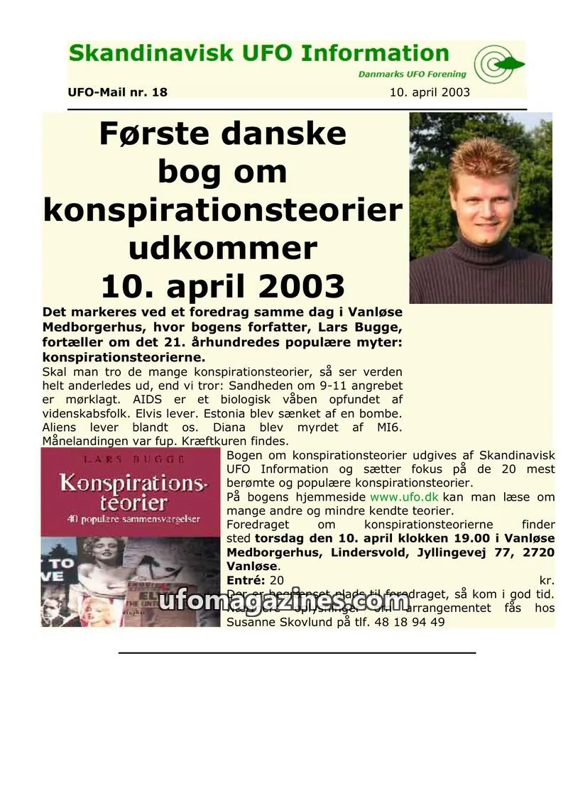 Cover of UFO Mail (SUFOI) issue nr. 18: Skandinavisk UFO Information