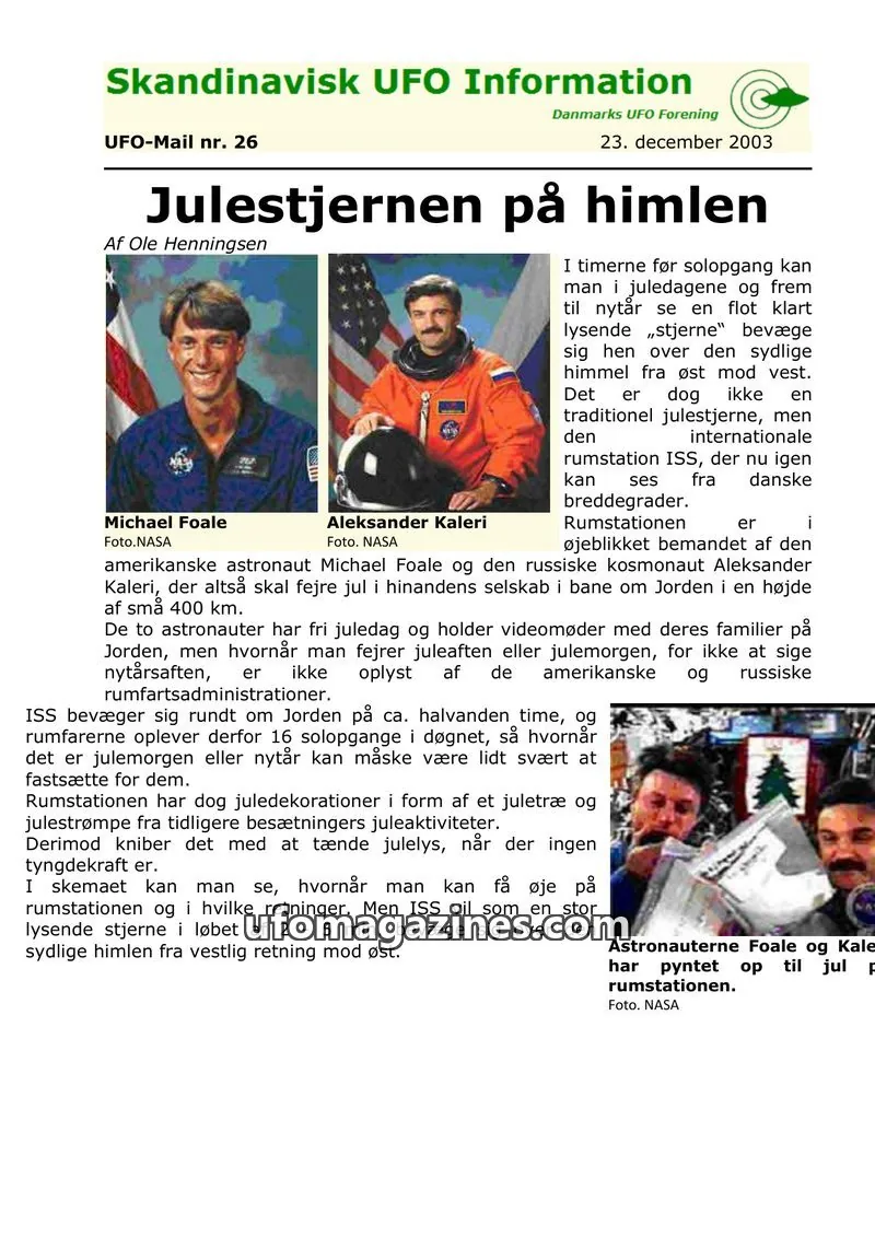 Cover of UFO Mail (SUFOI) issue 26: Skandinavisk UFO Information