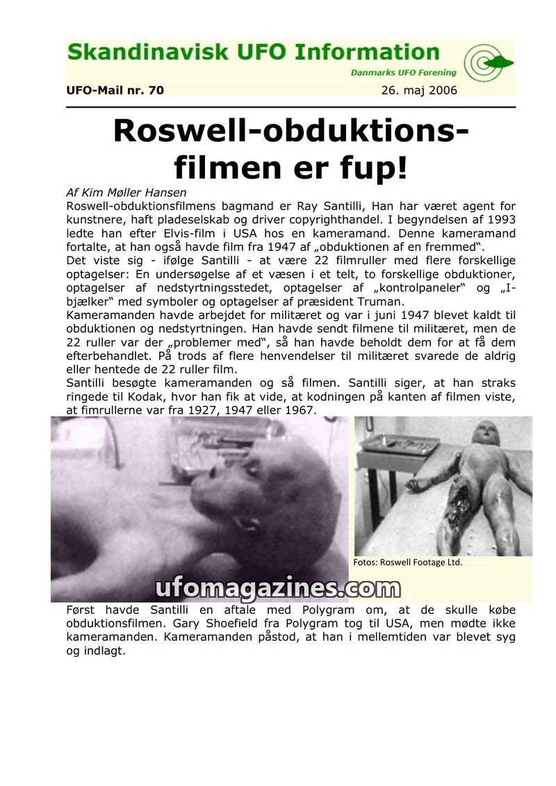 Cover of UFO Mail (SUFOI) issue nr. 70: Skandinavisk UFO Information