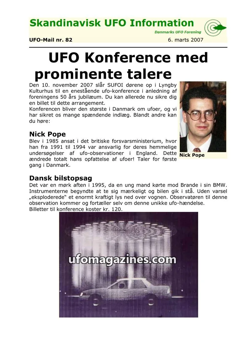 Cover of UFO Mail (SUFOI) issue 82: Skandinavisk UFO Information