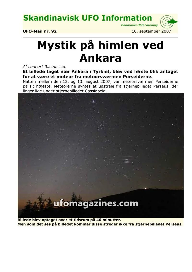 Cover of UFO Mail (SUFOI) issue 92: Skandinavisk UFO Information