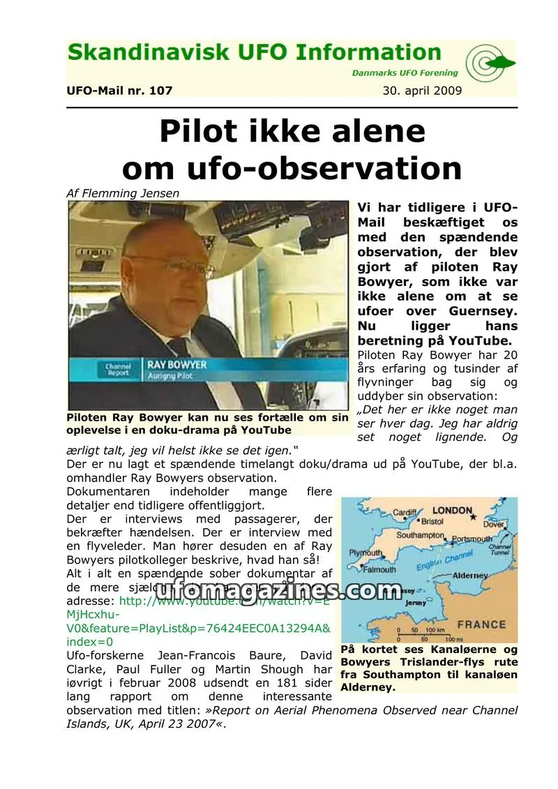 Cover of UFO Mail (SUFOI) issue 107: Skandinavisk UFO Information