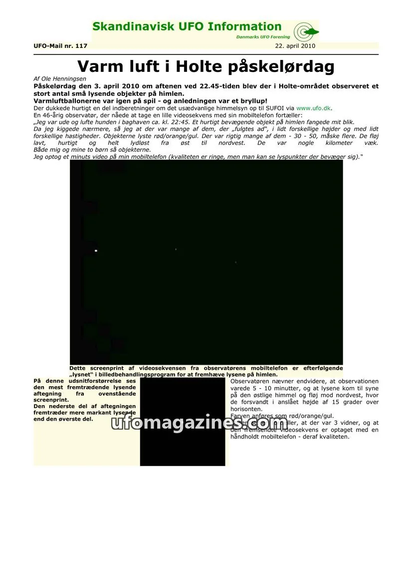 Cover of UFO Mail (SUFOI) issue nr. 117: Skandinavisk UFO Information