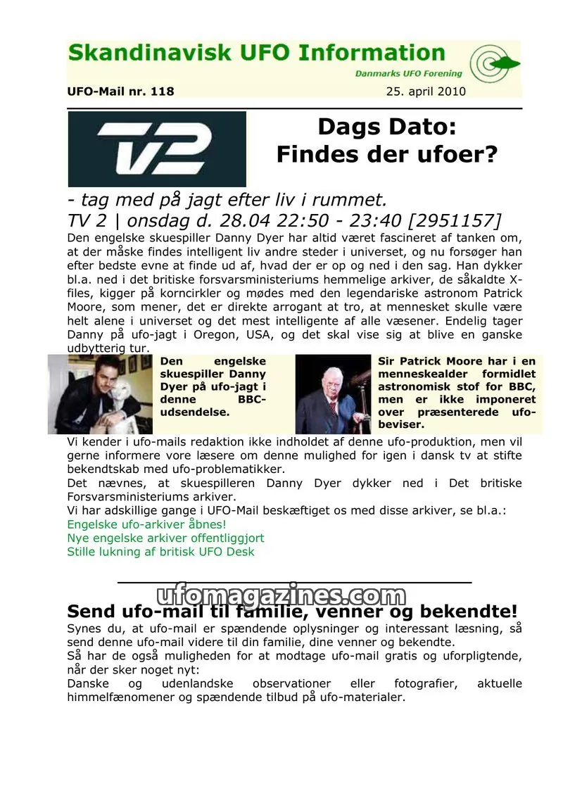 Cover of UFO Mail (SUFOI) issue nr. 118: Skandinavisk UFO Information