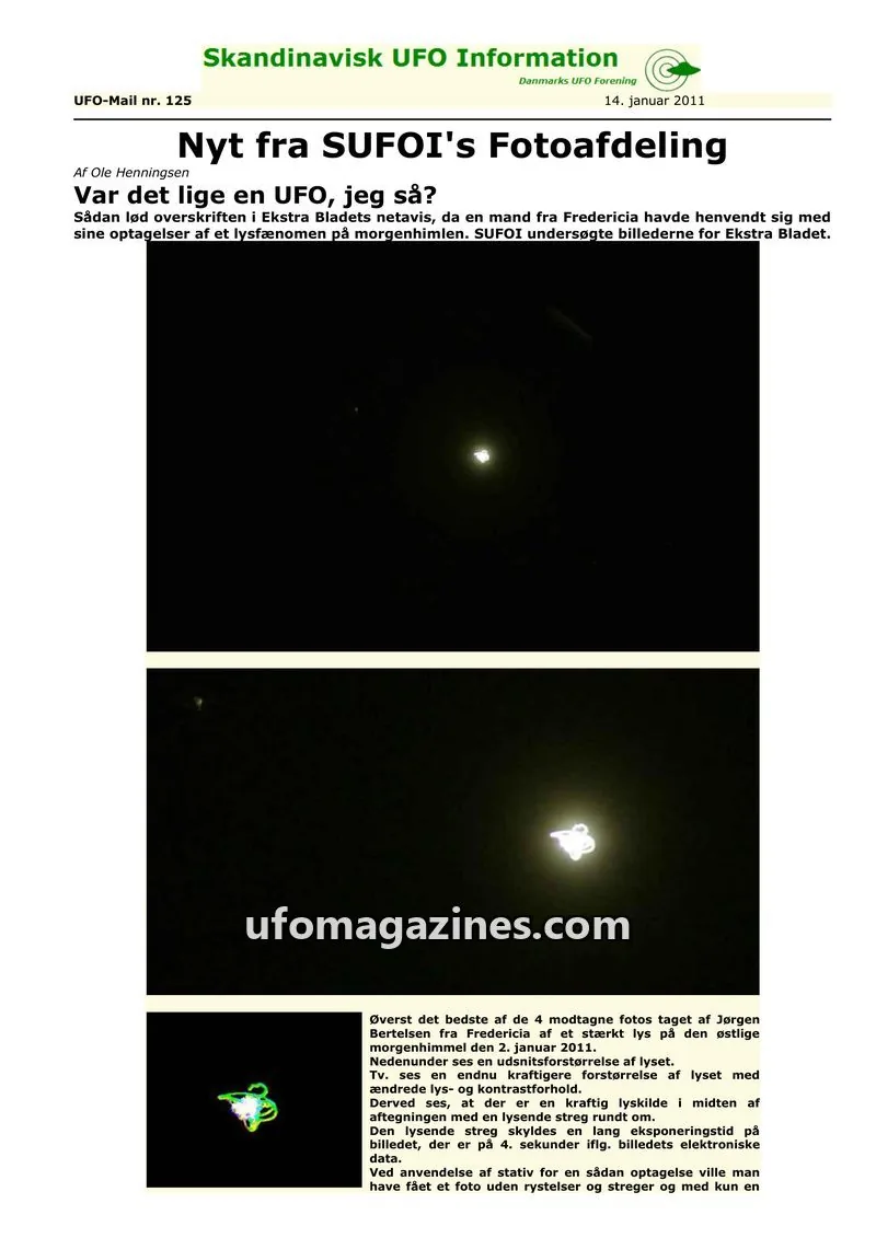 Cover of UFO Mail (SUFOI) issue nr. 125: Skandinavisk UFO Information