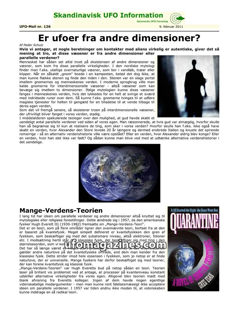 Cover of UFO Mail (SUFOI) issue 126: Skandinavisk UFO Information