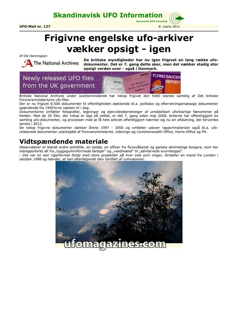 Cover of UFO Mail (SUFOI) issue 127: Skandinavisk UFO Information