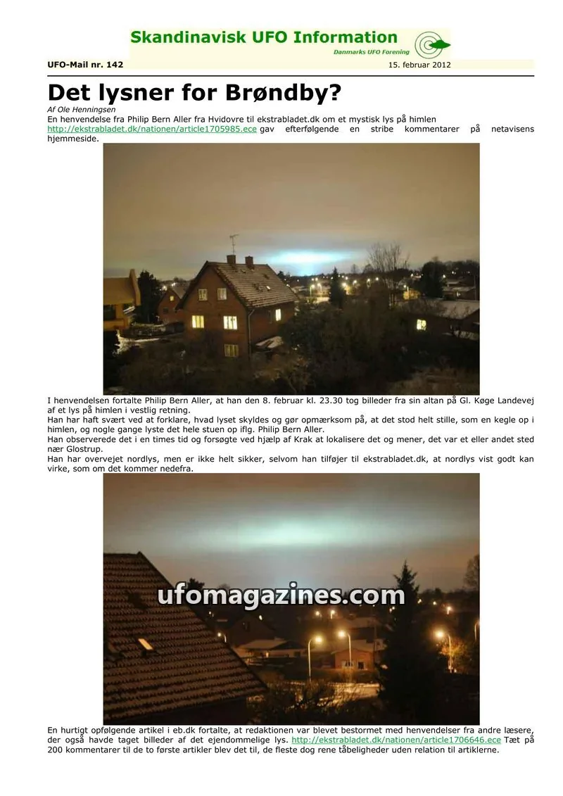 Cover of UFO Mail (SUFOI) issue 142: Skandinavisk UFO Information