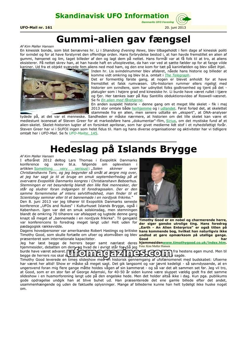 Cover of UFO Mail (SUFOI) issue 161: UFO-Mail