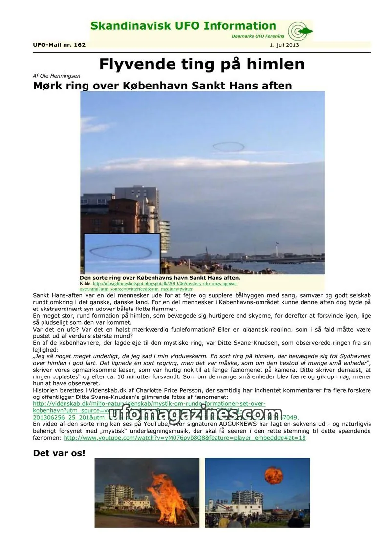 Cover of UFO Mail (SUFOI) issue nr. 162: Skandinavisk UFO Information