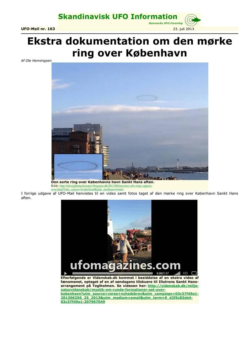 Cover of UFO Mail (SUFOI) issue nr. 163: Skandinavisk UFO Information