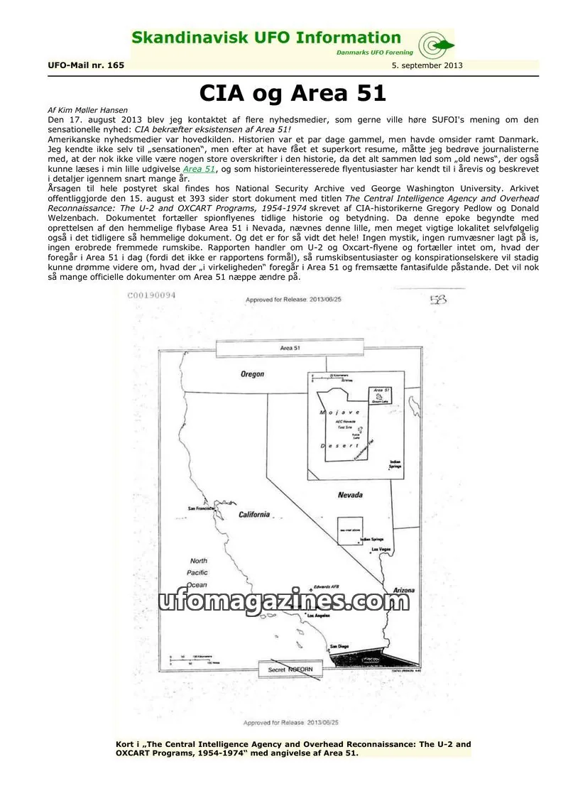 Cover of UFO Mail (SUFOI) issue 165: Skandinavisk UFO Information
