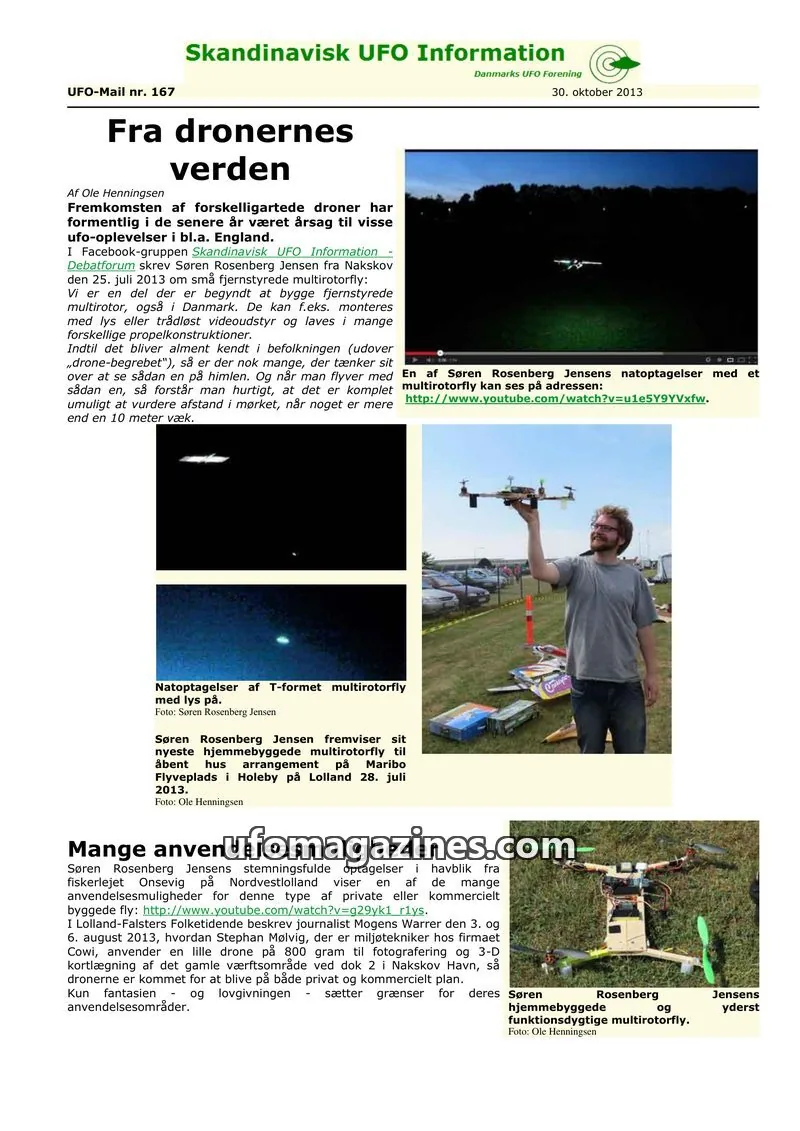 Cover of UFO Mail (SUFOI) issue 167: Skandinavisk UFO Information