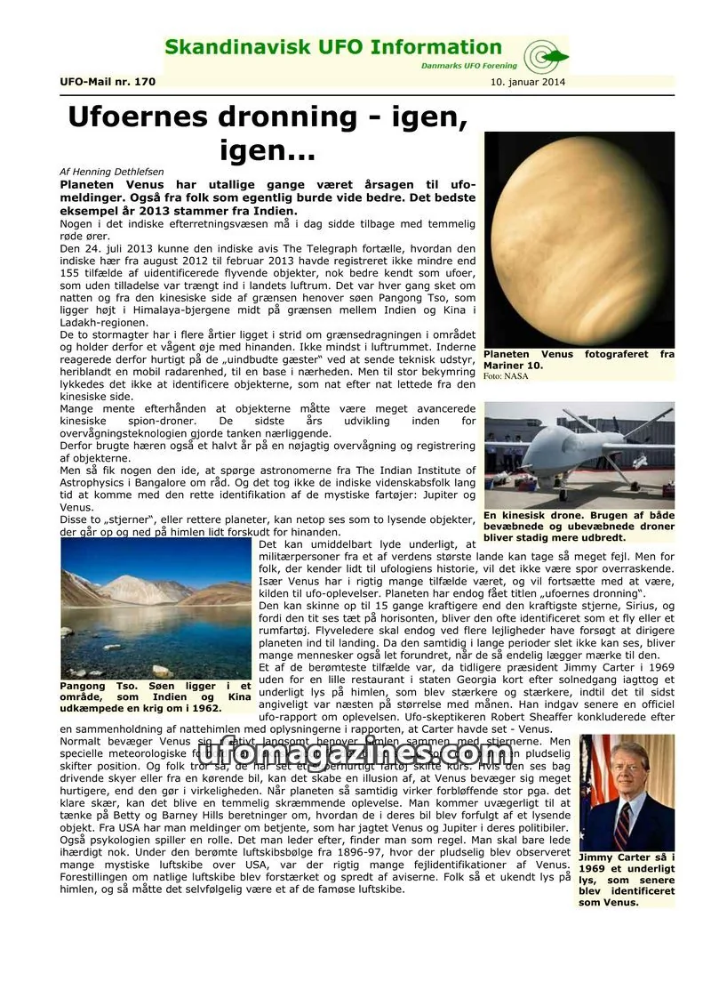 Cover of UFO Mail (SUFOI) issue 170: Skandinavisk UFO Information