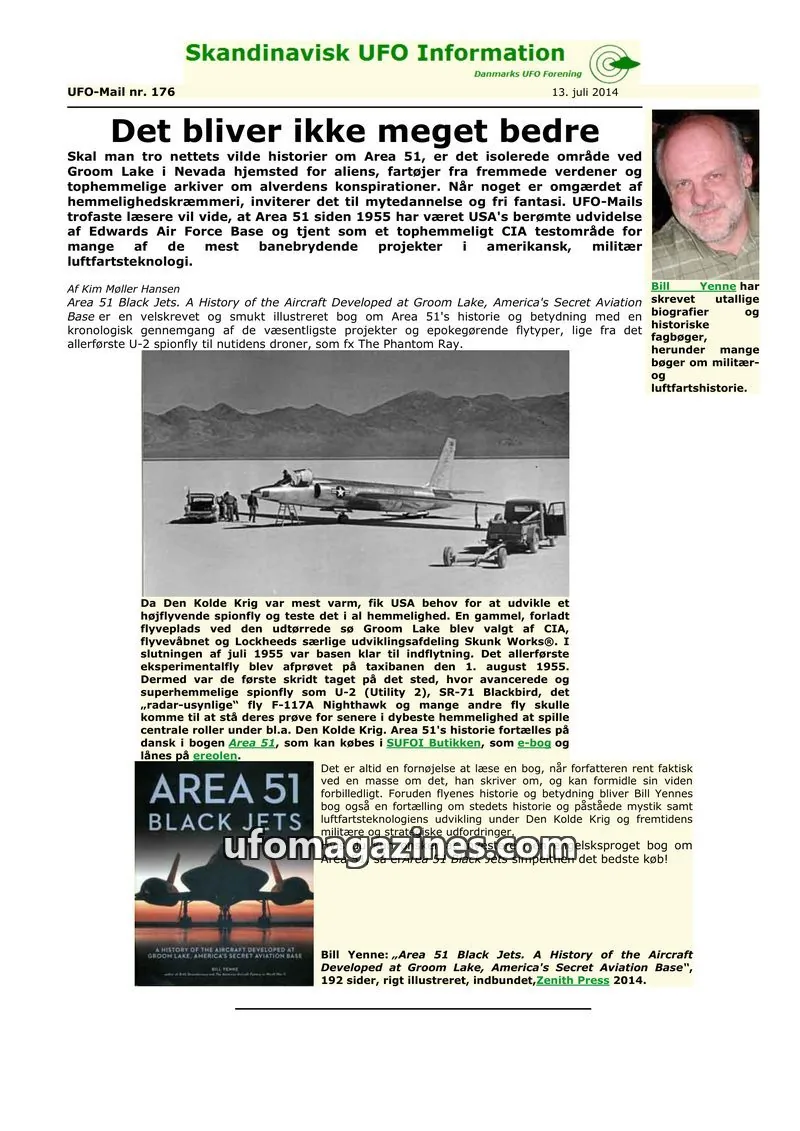 Cover of UFO Mail (SUFOI) issue 176: Skandinavisk UFO Information