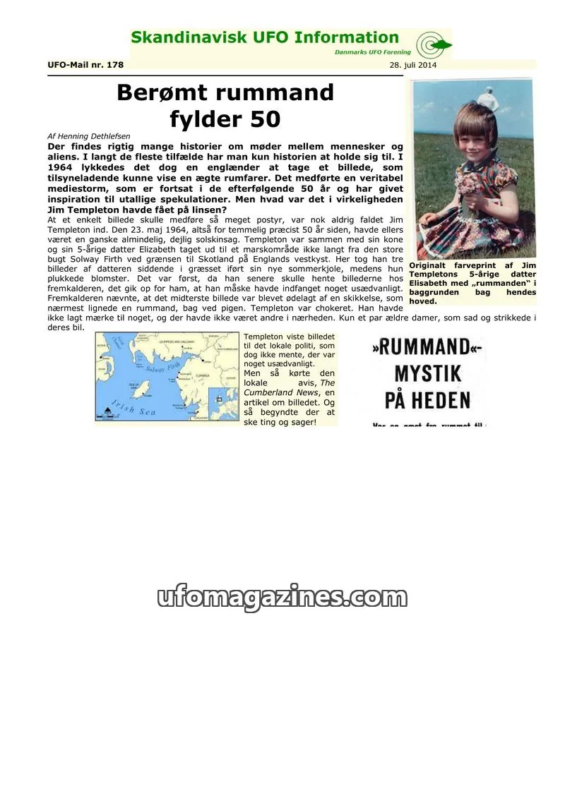 Cover of UFO Mail (SUFOI) issue 178: Skandinavisk UFO Information