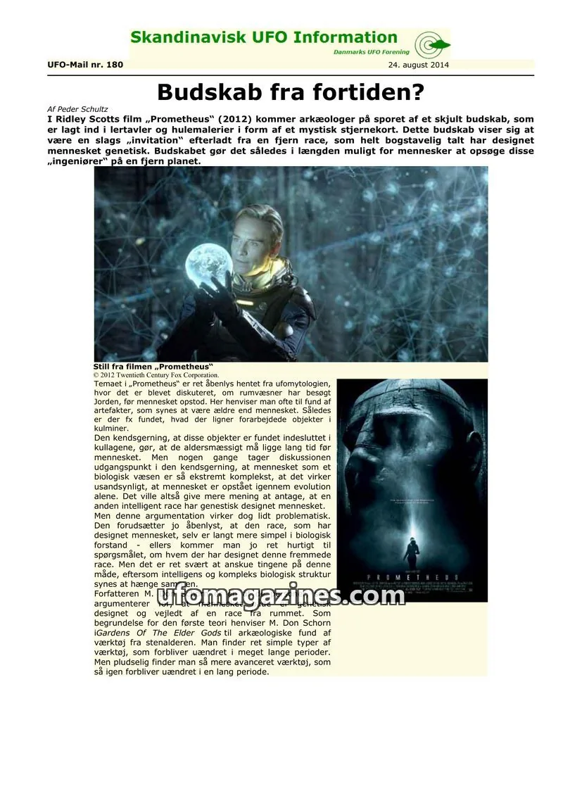 Cover of UFO Mail (SUFOI) issue 180: Skandinavisk UFO Information