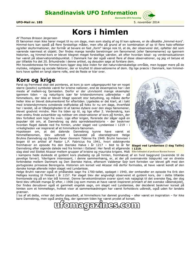 Cover of UFO Mail (SUFOI) issue nr. 185: Skandinavisk UFO Information