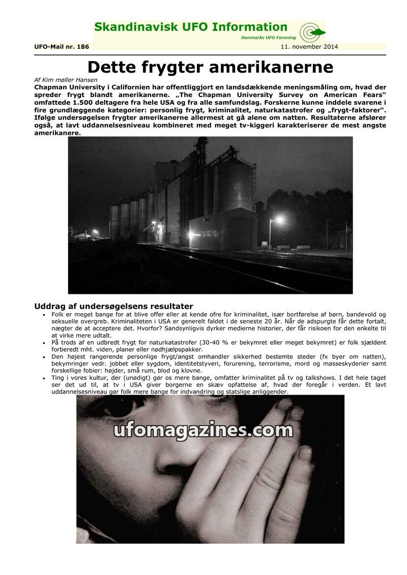 Cover of UFO Mail - No 186 - 2014