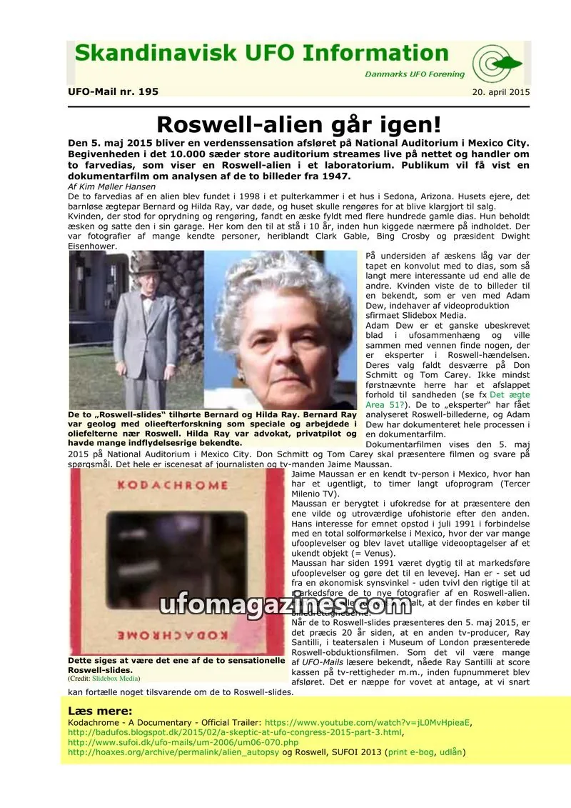Cover of UFO Mail (SUFOI) issue 195: Skandinavisk UFO Information