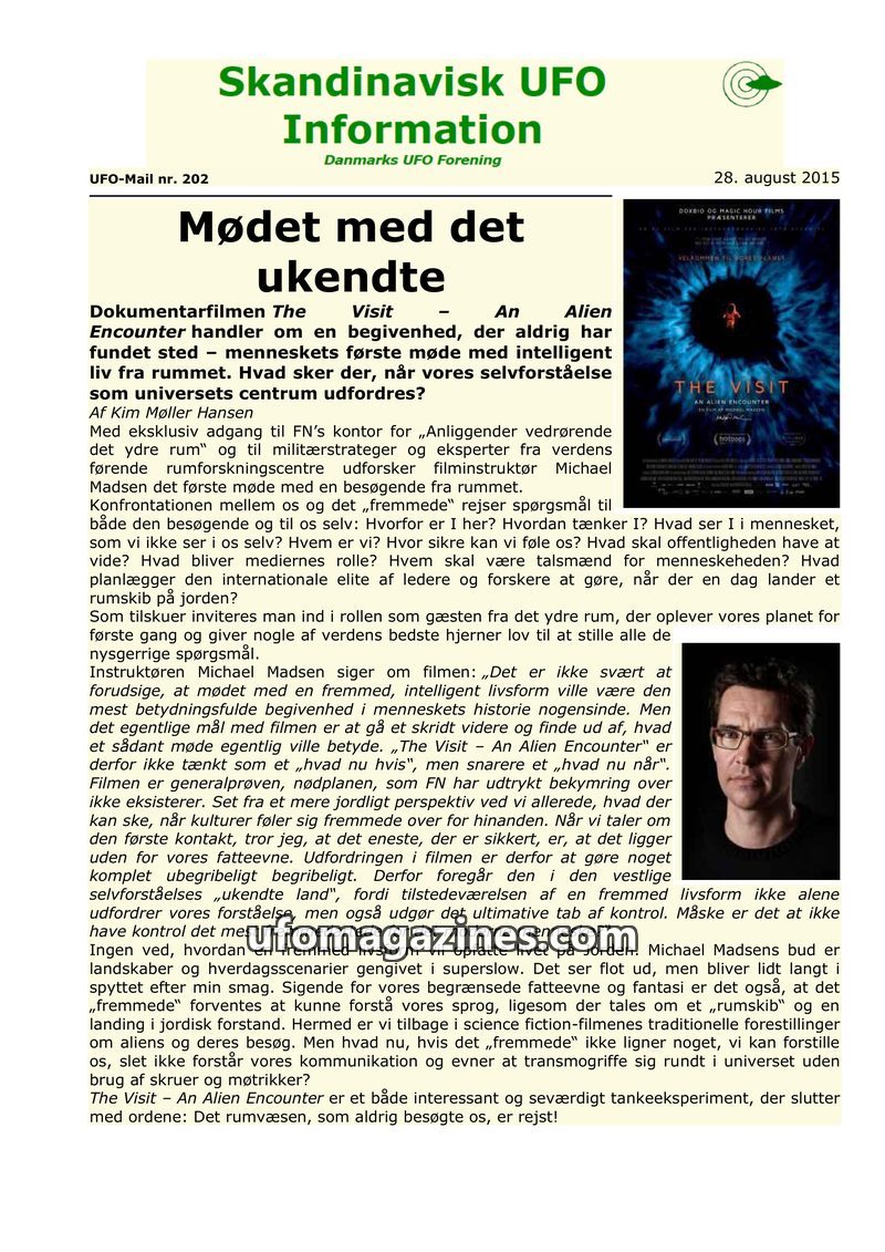 Cover of UFO Mail - No 202 - 2015