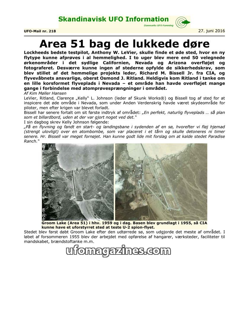 Cover of UFO Mail - No 218 - 2016