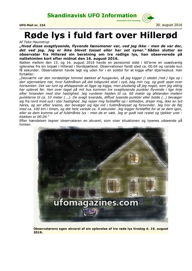 Cover of UFO Mail - No 224 - 2016