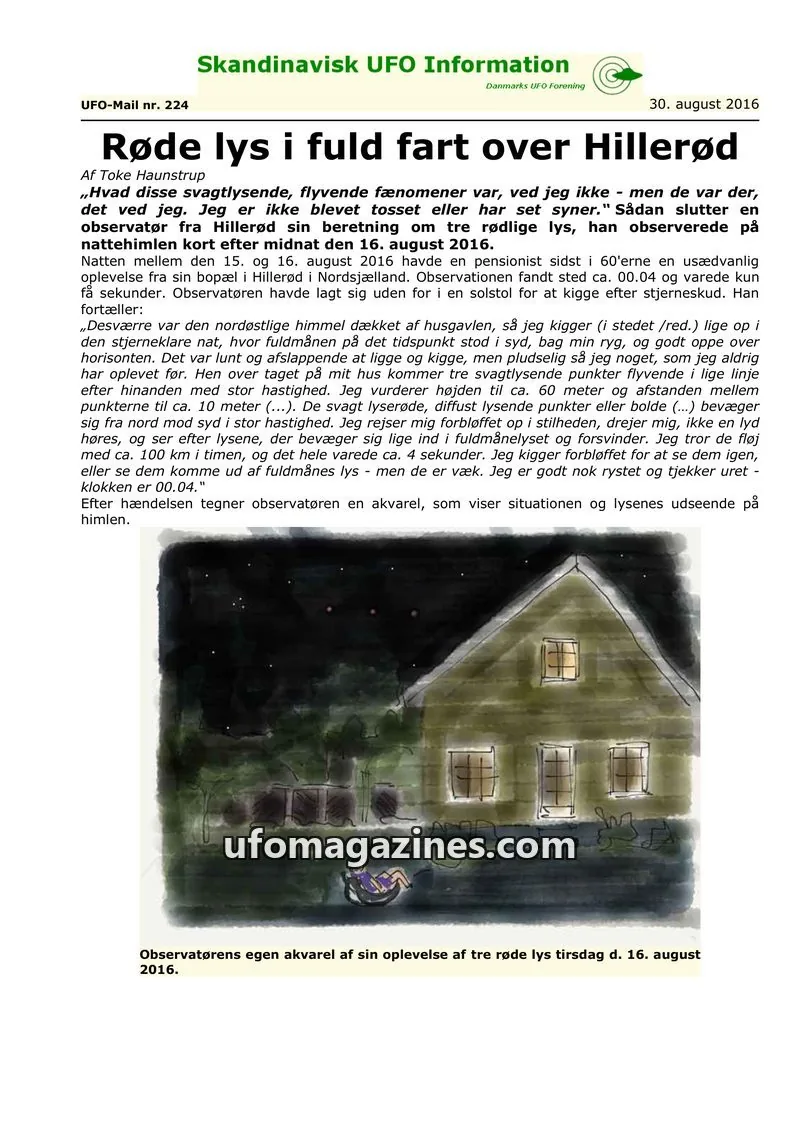 Cover of UFO Mail (SUFOI) issue 224: Skandinavisk UFO Information