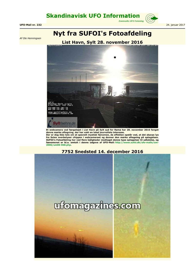 Cover of UFO Mail - No 232 - 2017