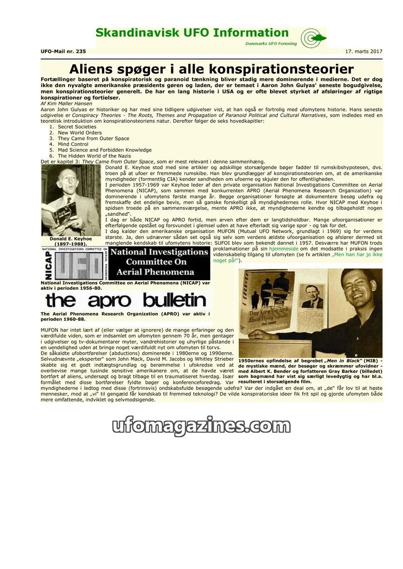 Cover of UFO Mail (SUFOI) issue 235: Skandinavisk UFO Information