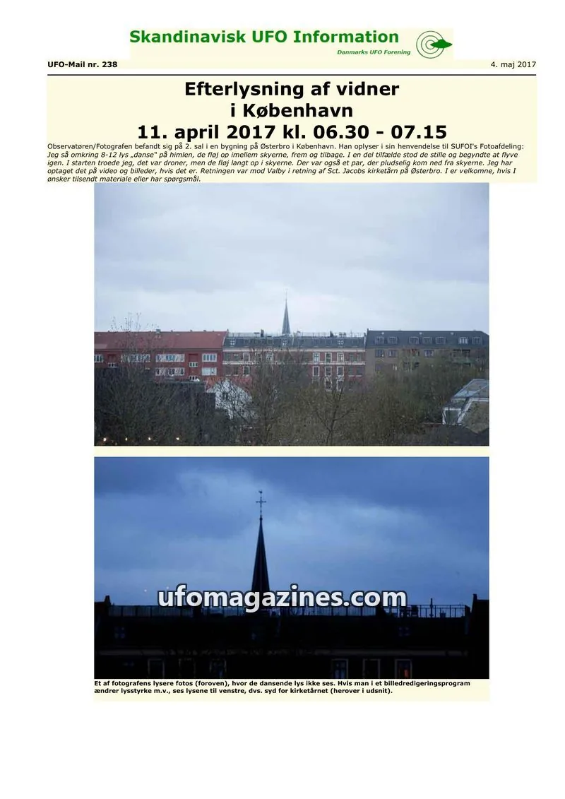 Cover of UFO Mail (SUFOI) issue 238: Skandinavisk UFO Information