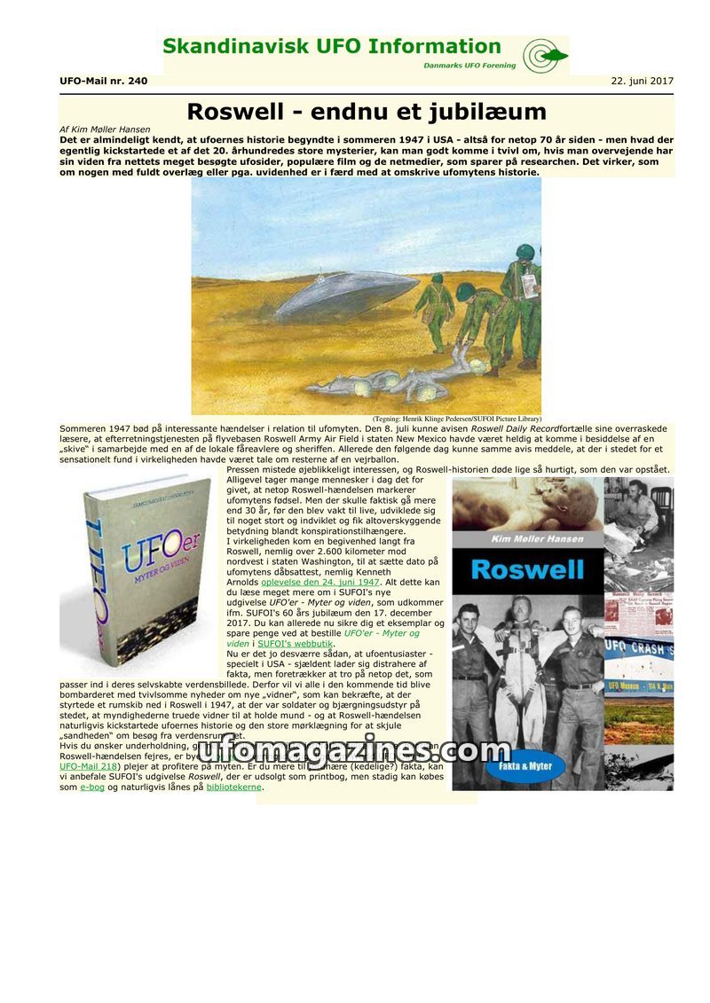 Cover of UFO Mail - No 240 - 2017